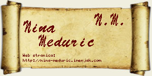 Nina Medurić vizit kartica